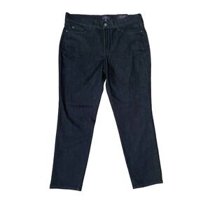 NYDJ Lift Tuck Technology Ankle Crop Jeans NEW Dark Wash Denim Size 12P